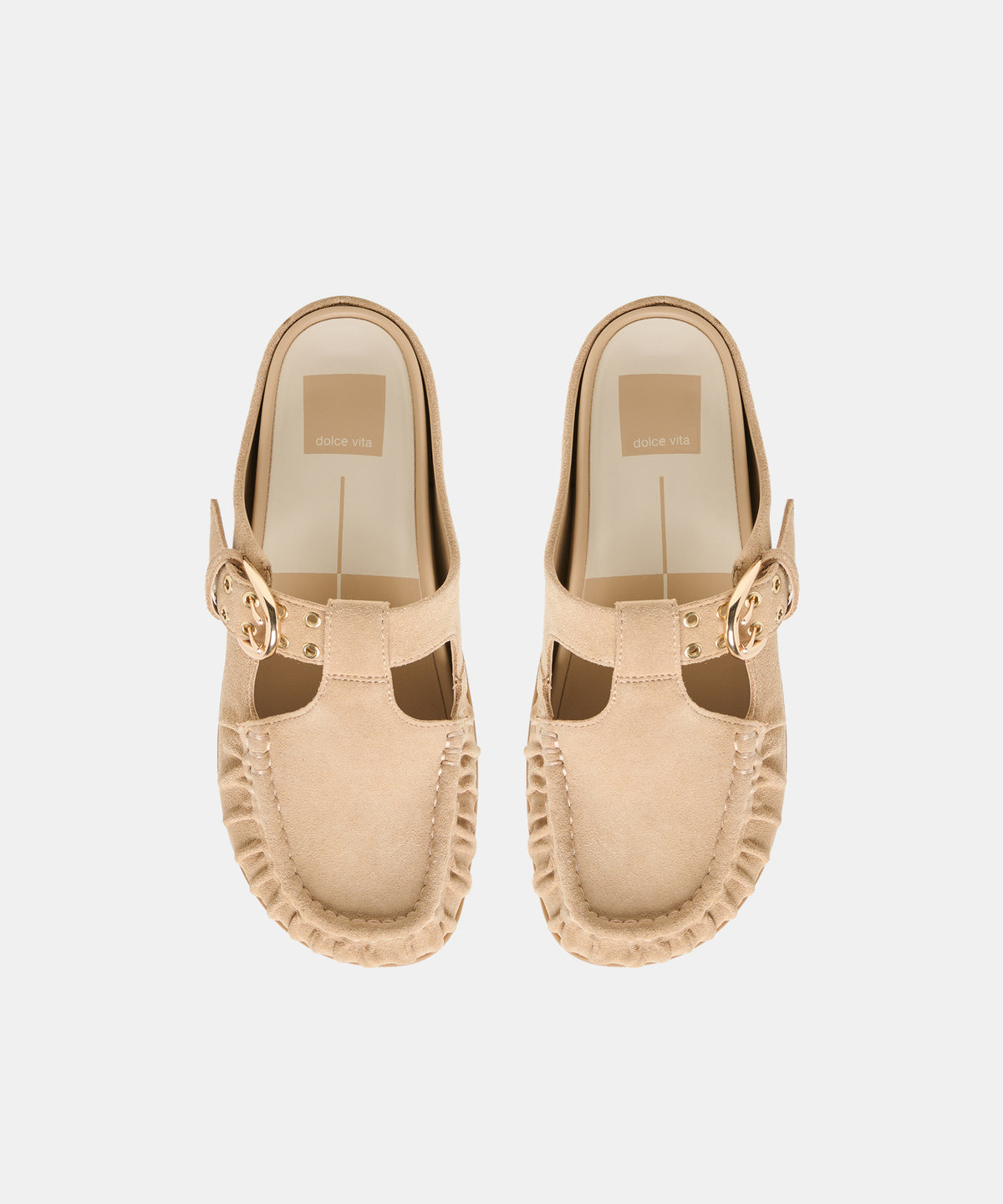 JEANNE FLATS CAMEL SUEDE - view 3