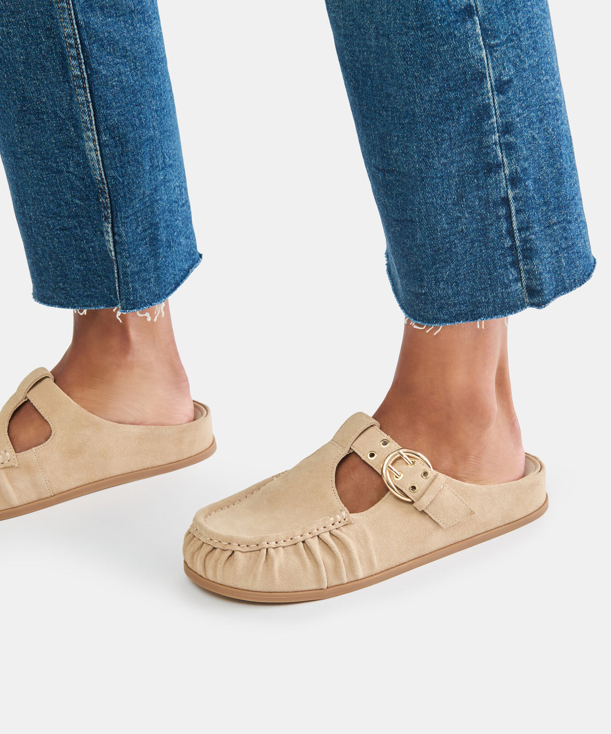 JEANNE FLATS CAMEL SUEDE - view 2