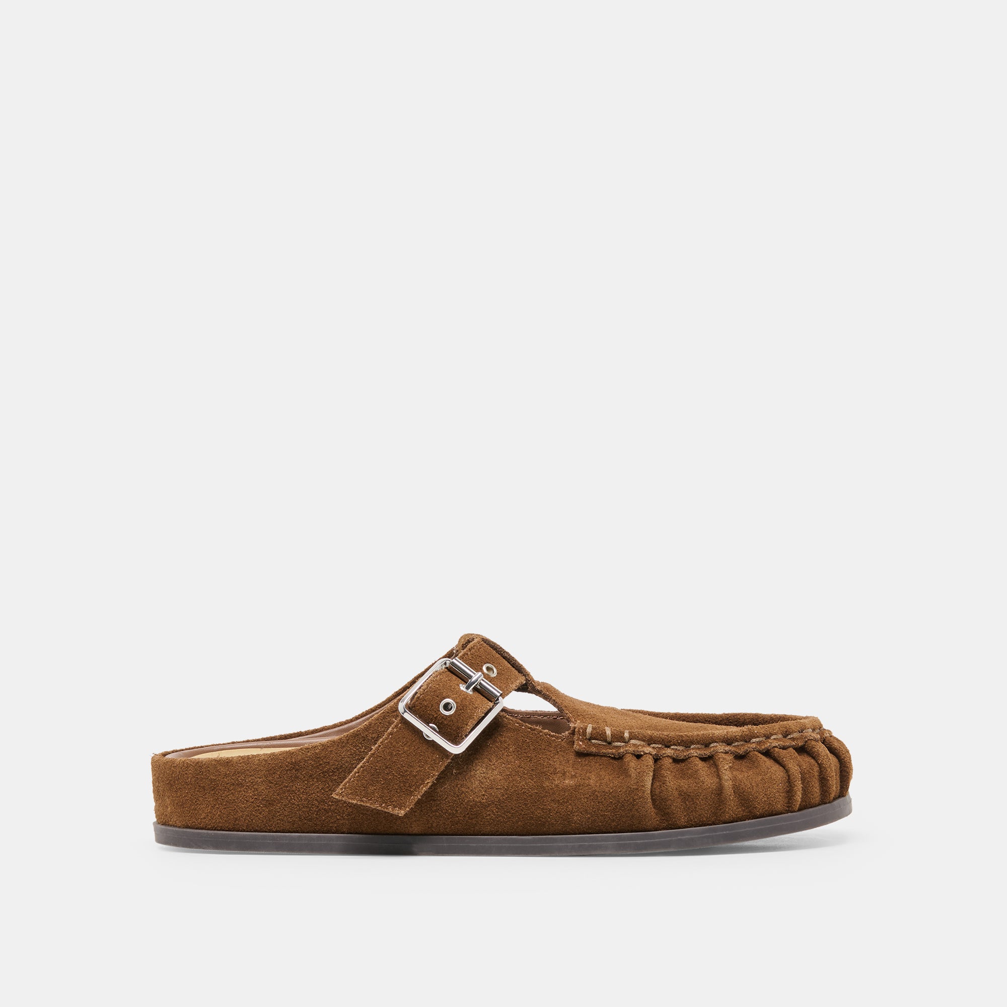 JEANNE FLATS CHESTNUT SUEDE
