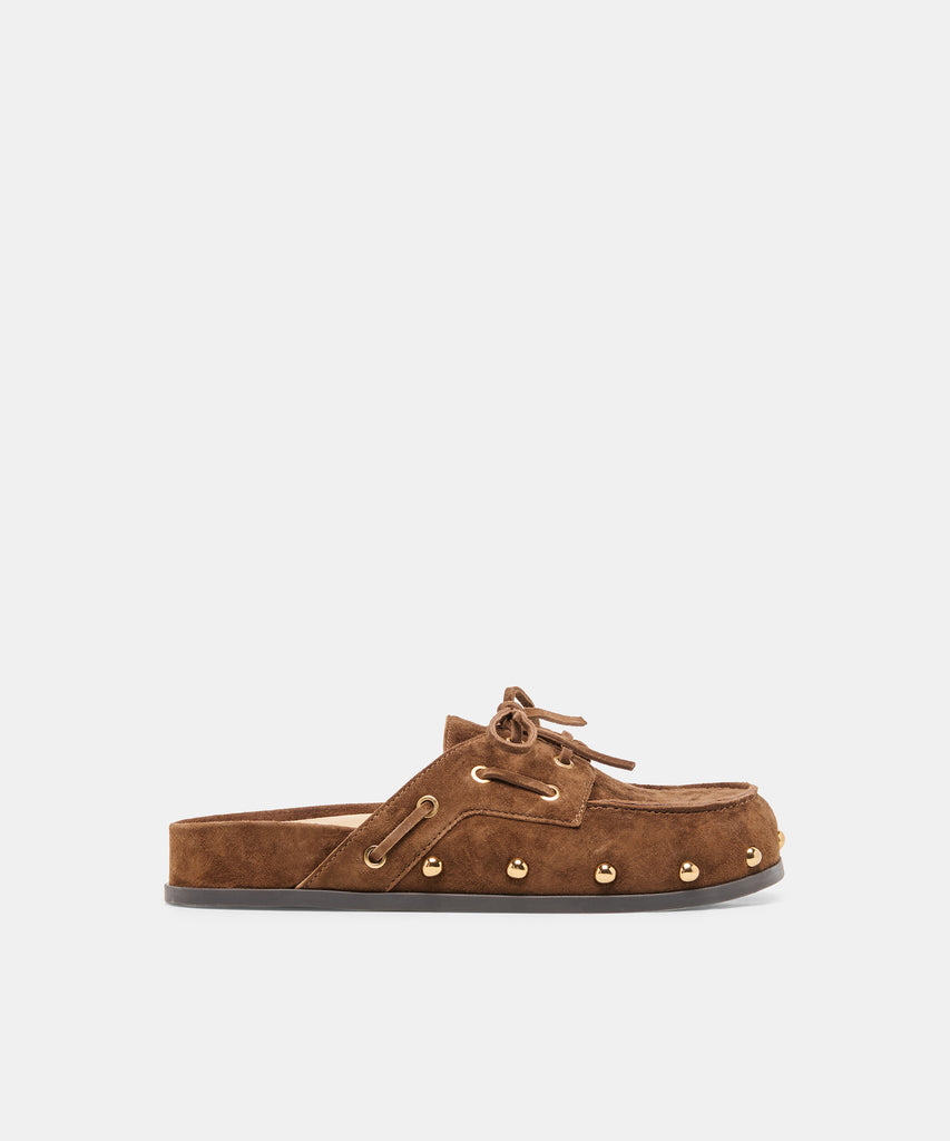 JESSI Cocoa Suede Slip-On Flats | Dolce Vita