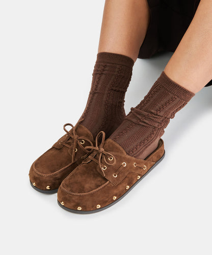 JESSI FLATS COCOA SUEDE