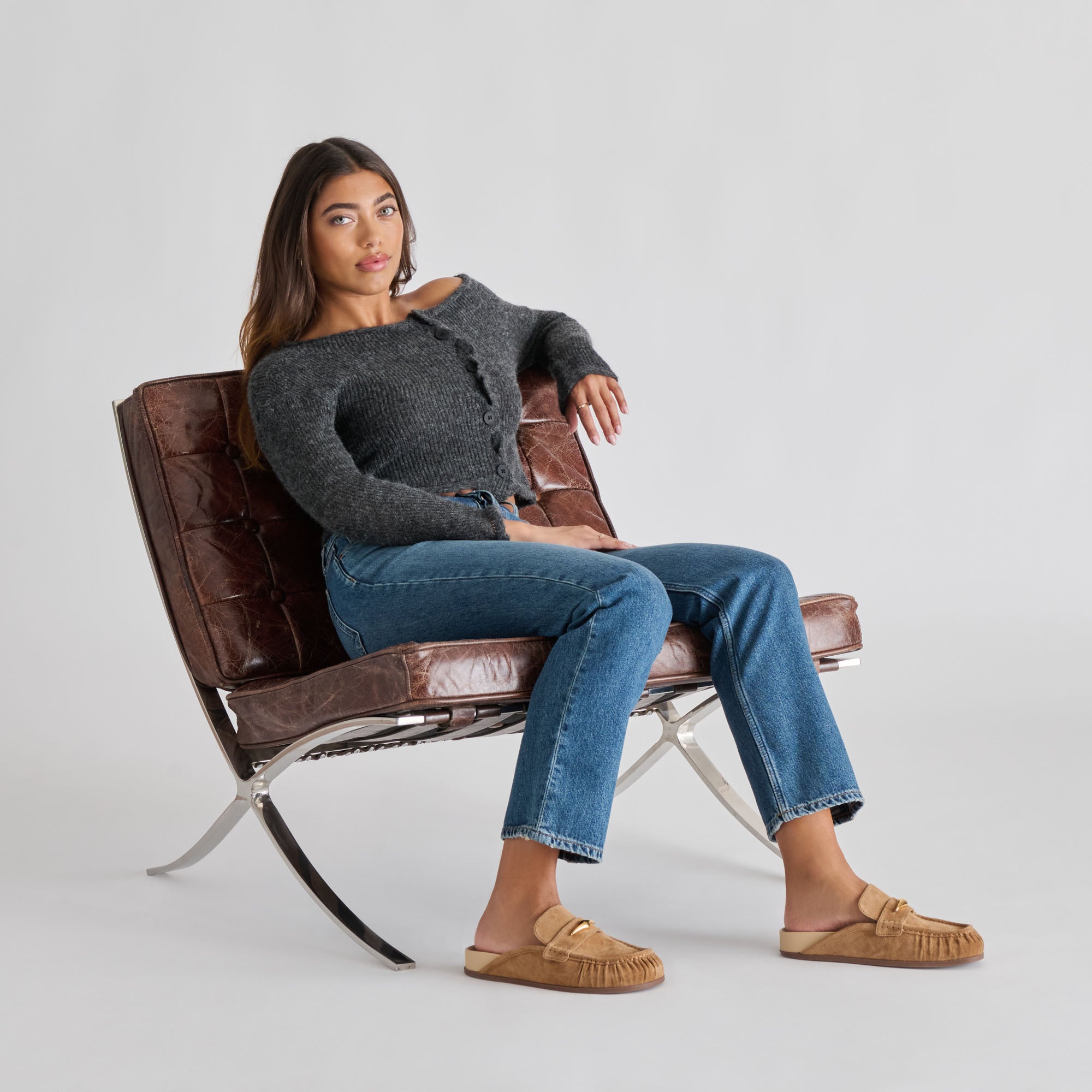 JODERO FLATS LT BROWN SUEDE