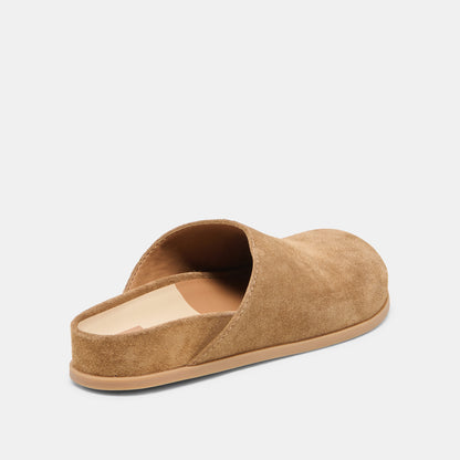 JONEY FLATS LT BROWN SUEDE