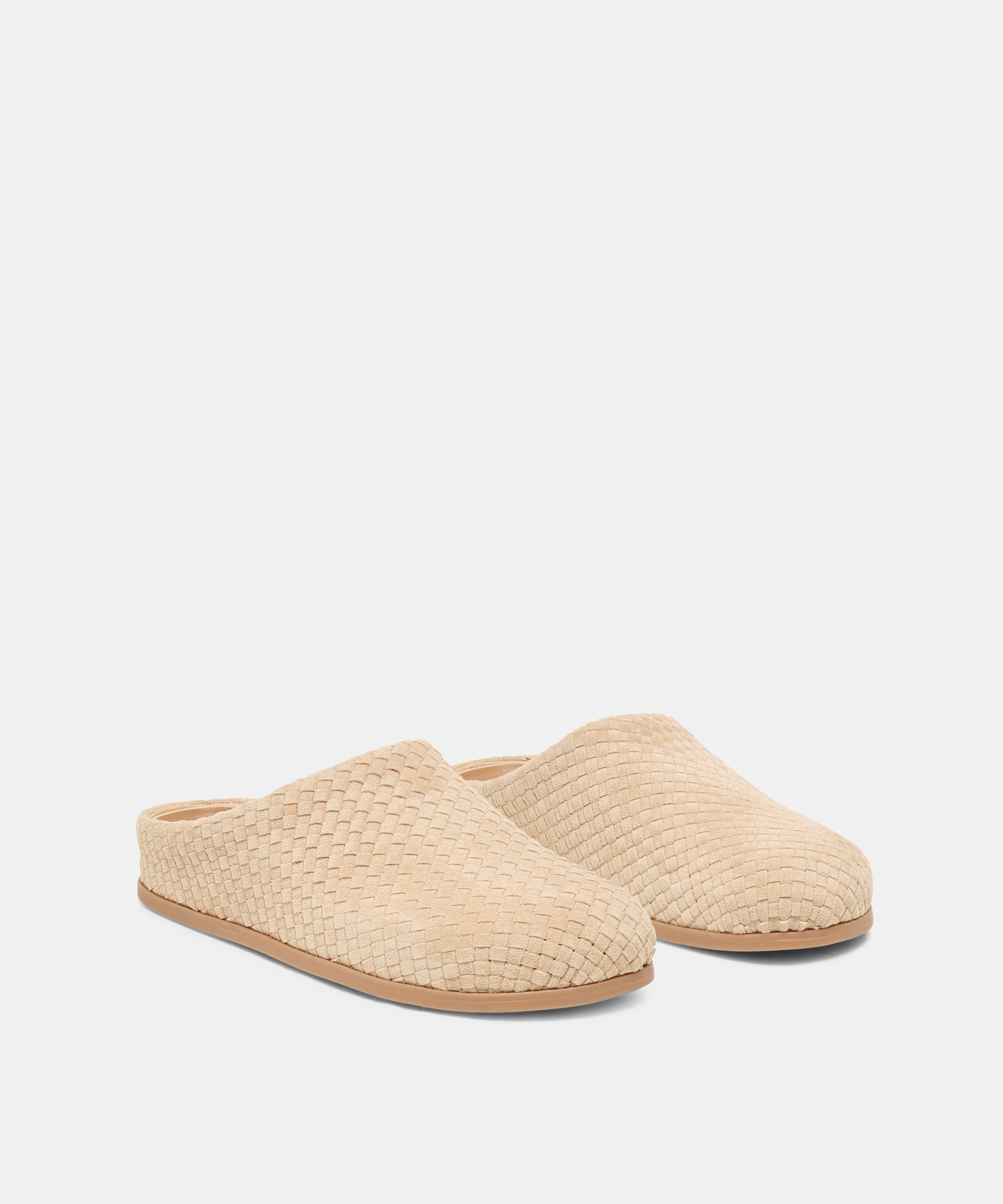 JUDITH WOVEN FLATS CAMEL WOVEN SUEDE - view 2