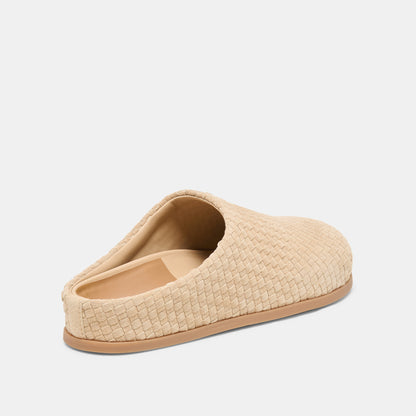 JUDITH WOVEN FLATS CAMEL WOVEN SUEDE