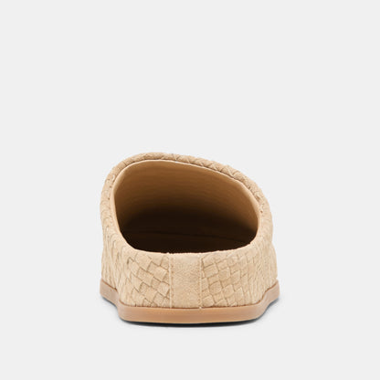 JUDITH WOVEN FLATS CAMEL WOVEN SUEDE