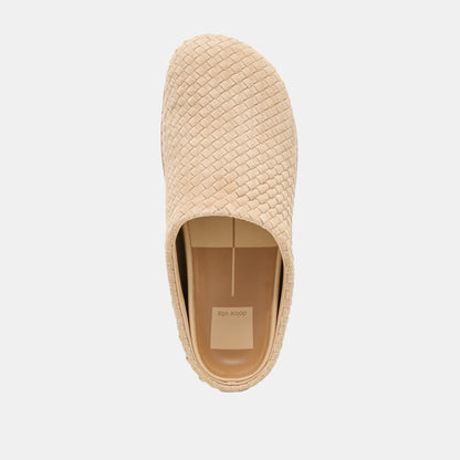 JUDITH WOVEN FLATS CAMEL WOVEN SUEDE