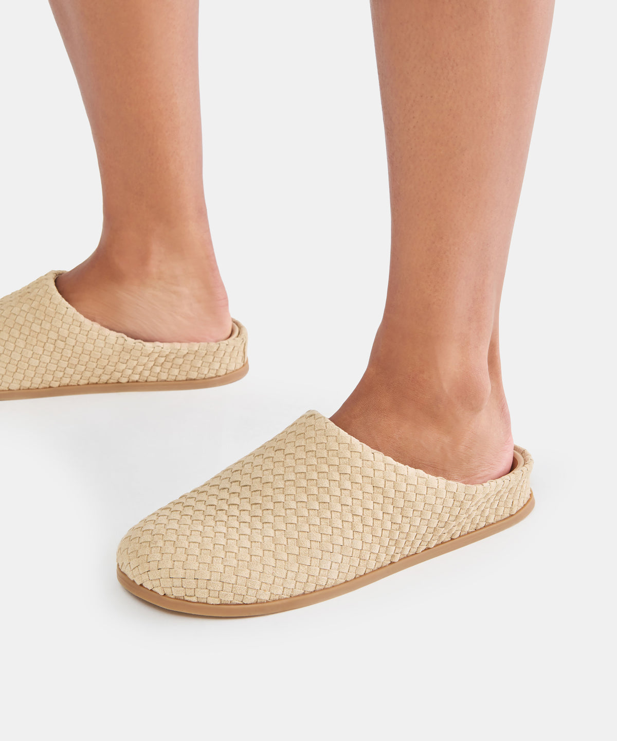 JUDITH WOVEN FLATS CAMEL WOVEN SUEDE - view 4