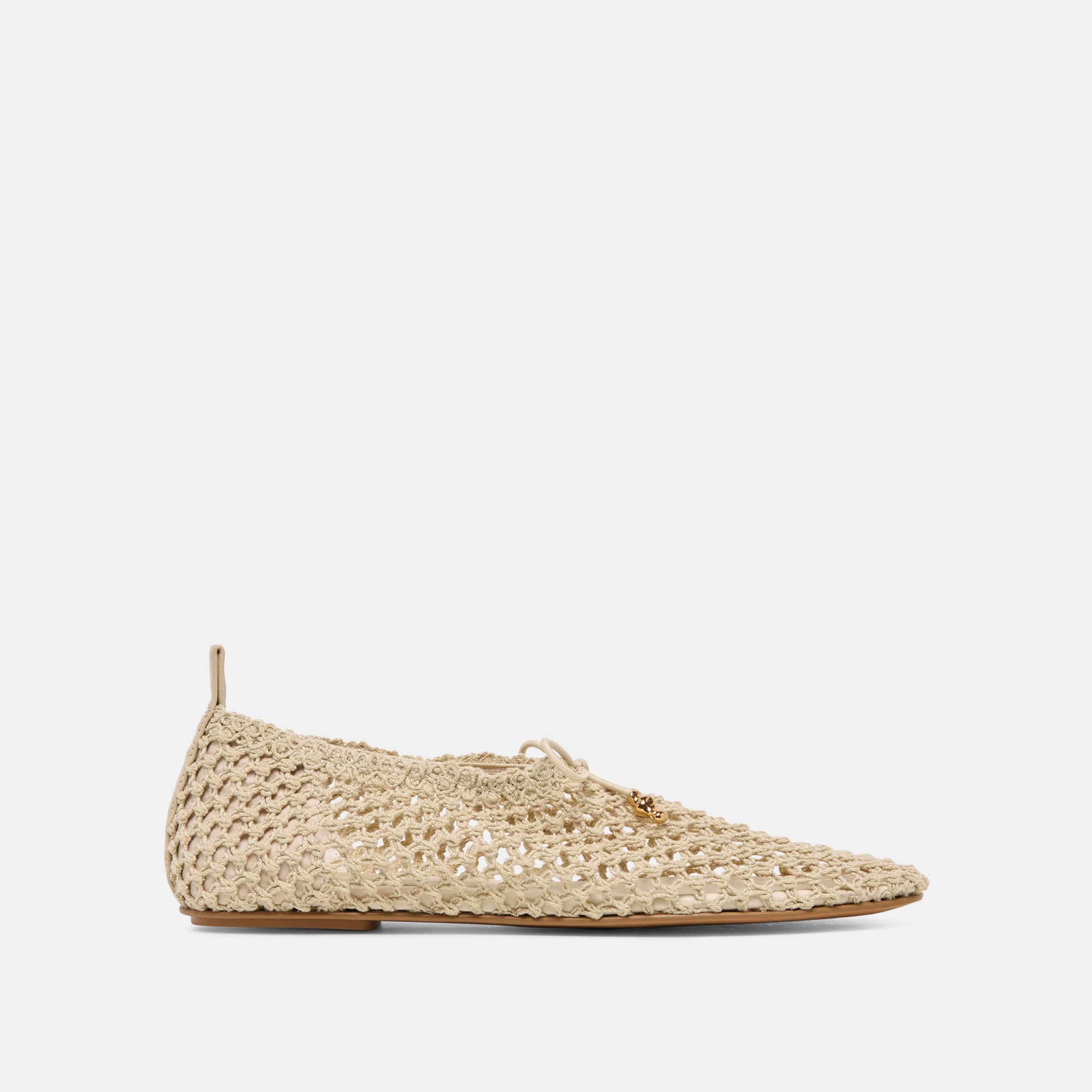 Kaylyn Oatmeal Crochet Flats | Dolce Vita