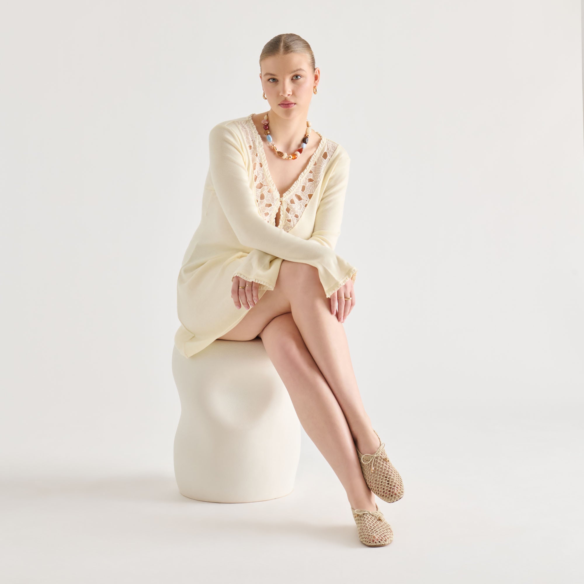KAYLYN FLATS OATMEAL CROCHET - view 3