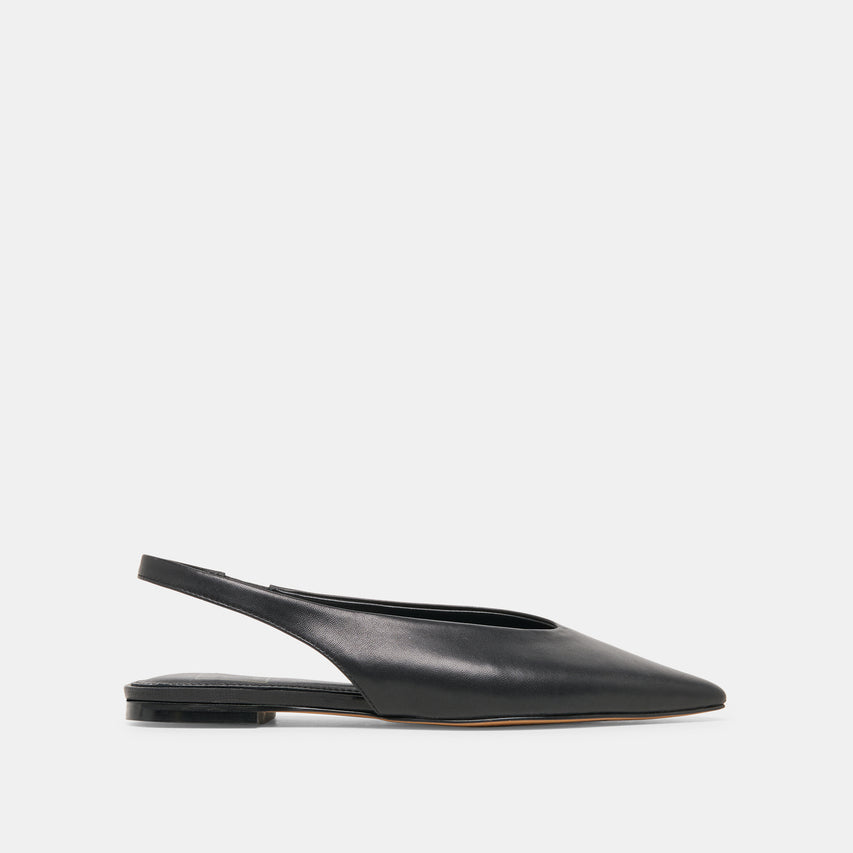Kendle Black Leather Flats | Dolce Vita