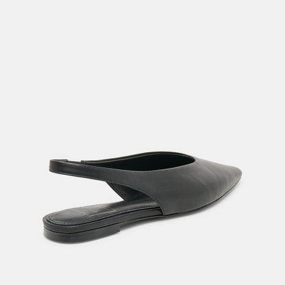 KENDLE FLATS BLACK LEATHER