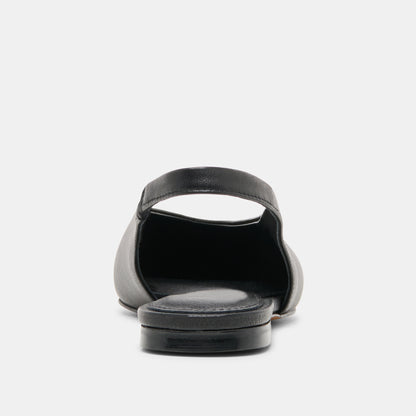 KENDLE FLATS BLACK LEATHER