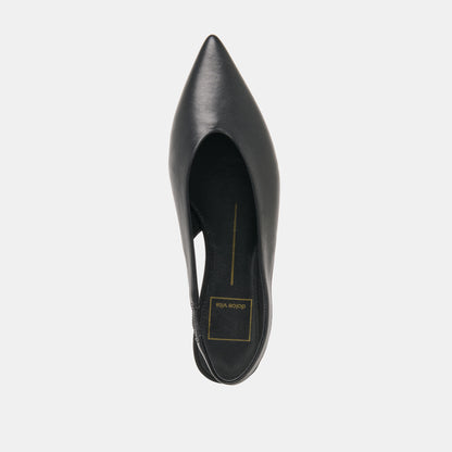 KENDLE FLATS BLACK LEATHER