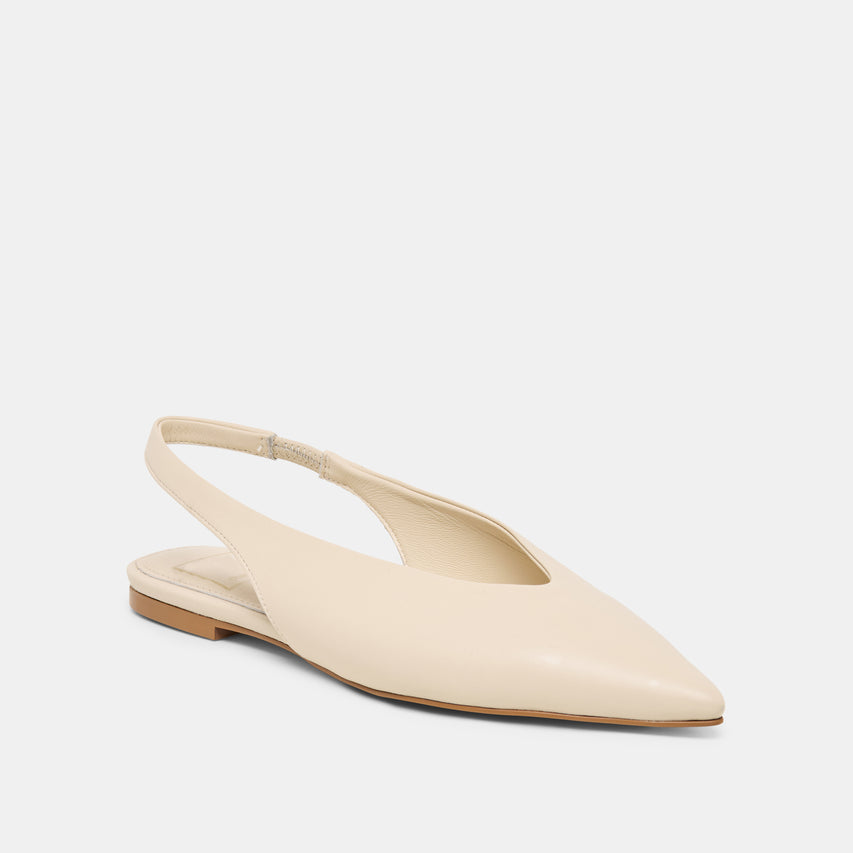 KENDLE FLATS WHITE LEATHER