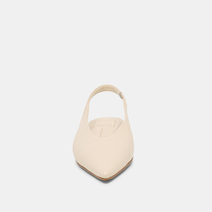 KENDLE FLATS WHITE LEATHER