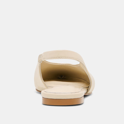 KENDLE FLATS WHITE LEATHER