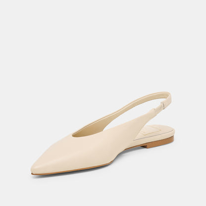 KENDLE FLATS WHITE LEATHER