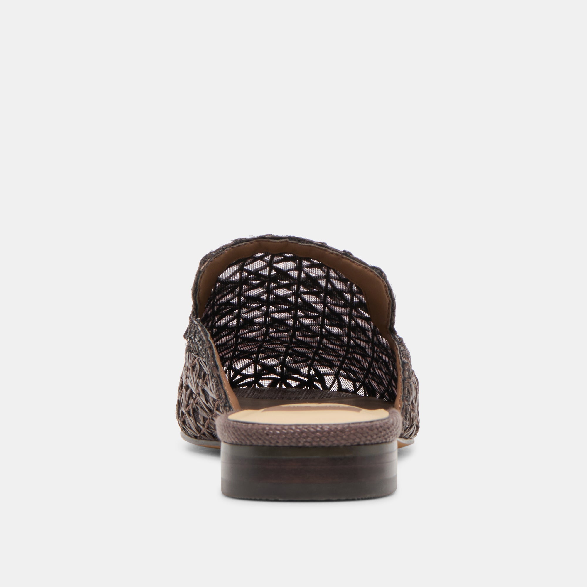 KIRT FLATS CHOCOLATE CROSS HATCH RAFFIA