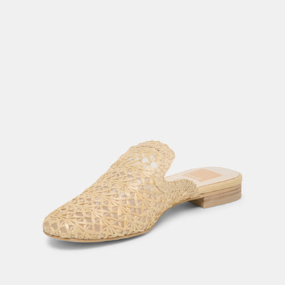 KIRT FLATS LT NATURAL CROSS HATCH RAFFIA