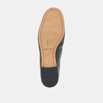 KORY BALLET FLATS BLACK LEATHER