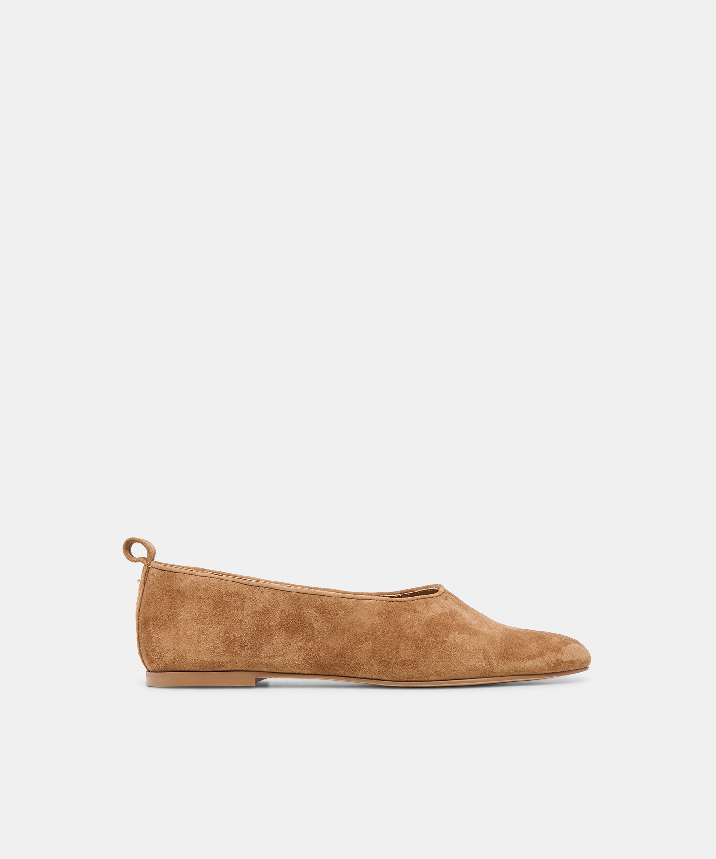 KORY Lt Brown Suede Ballet Flats | Dolce Vita