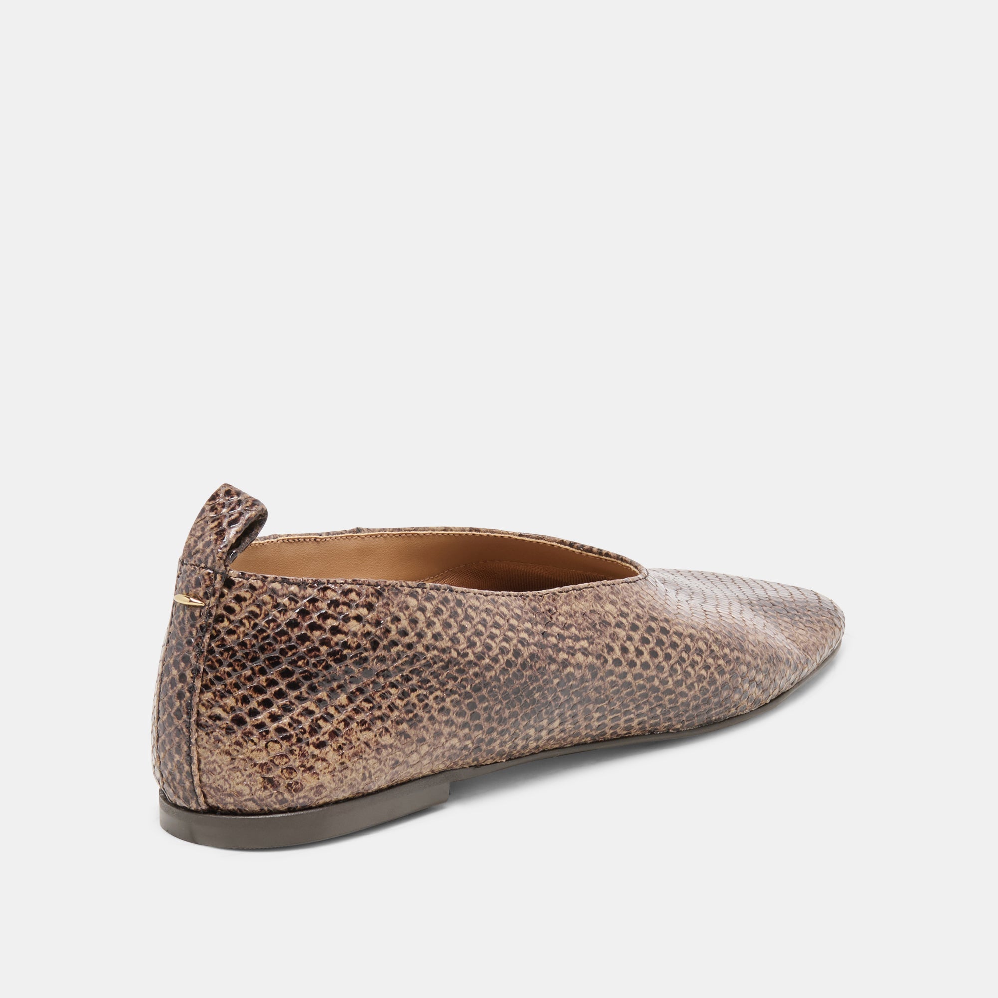 KORY BALLET FLATS SNAKE TAN EMBOSSED LEATHER - view 3