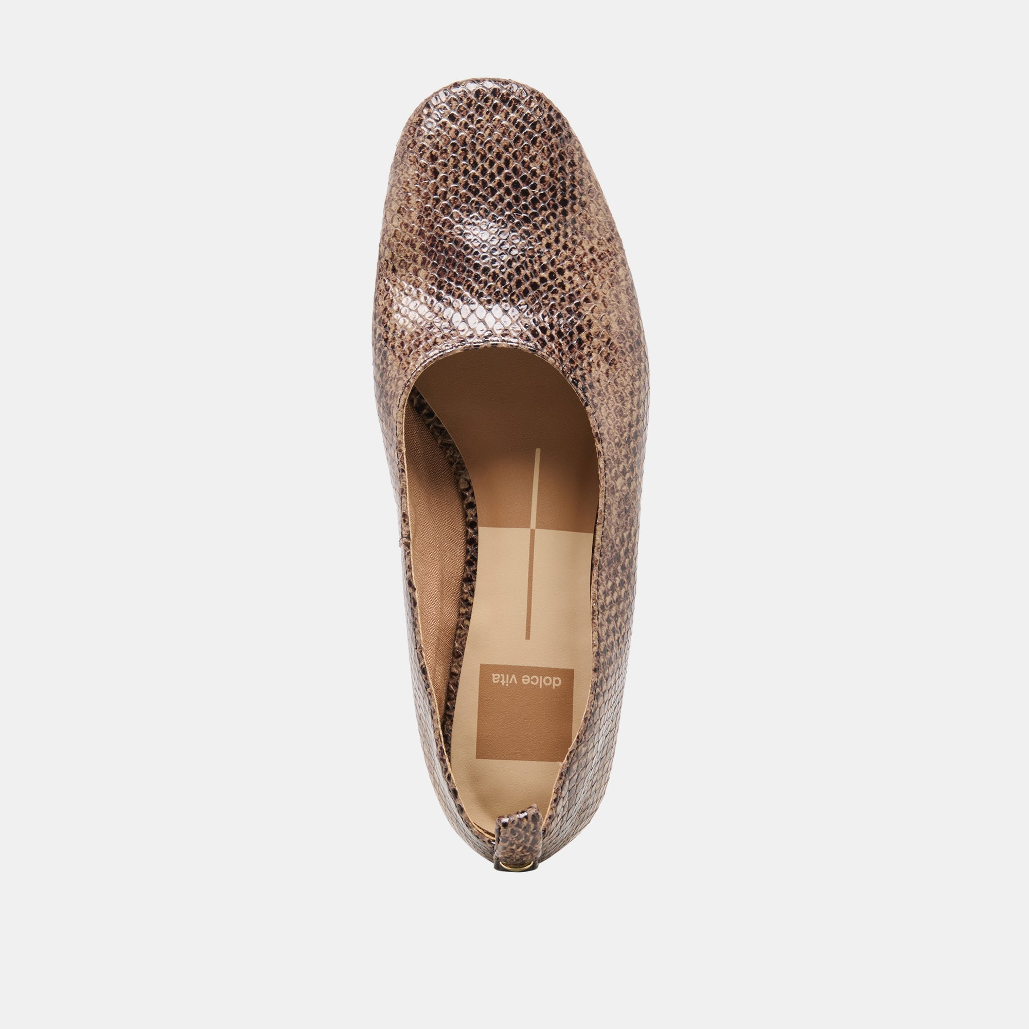 KORY BALLET FLATS SNAKE TAN EMBOSSED LEATHER - view 8
