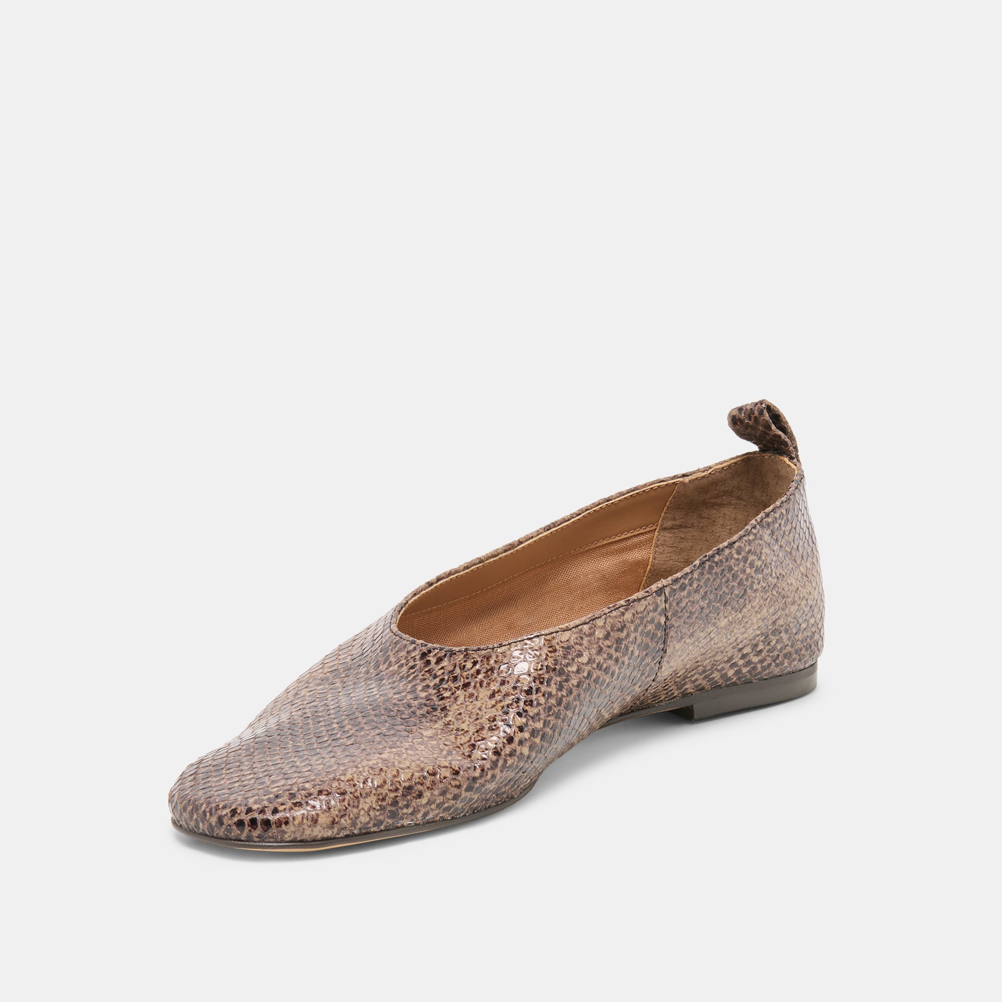 KORY BALLET FLATS SNAKE TAN EMBOSSED LEATHER - view 4