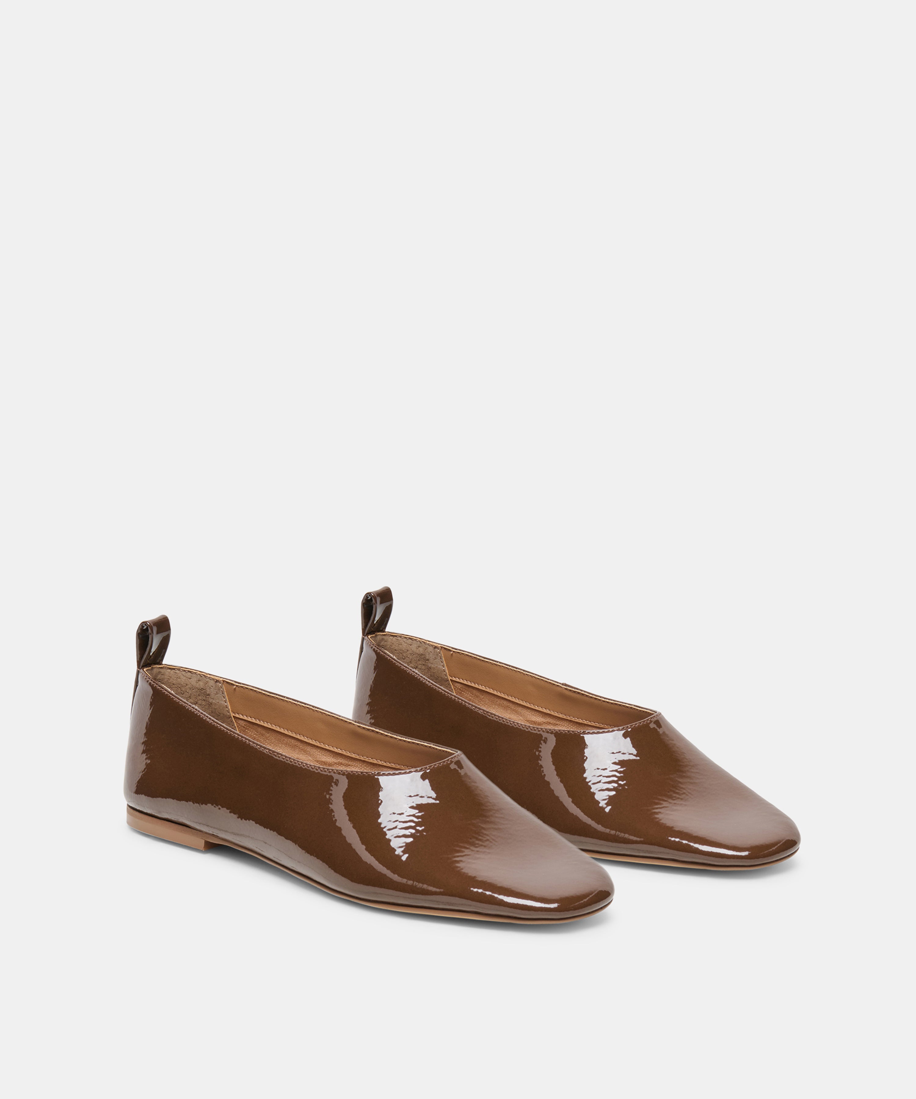 KORY BALLET FLATS WALNUT CRINKLE PATENT - view 2