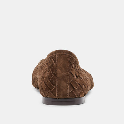 KOY BALLET FLATS DK BROWN SUEDE