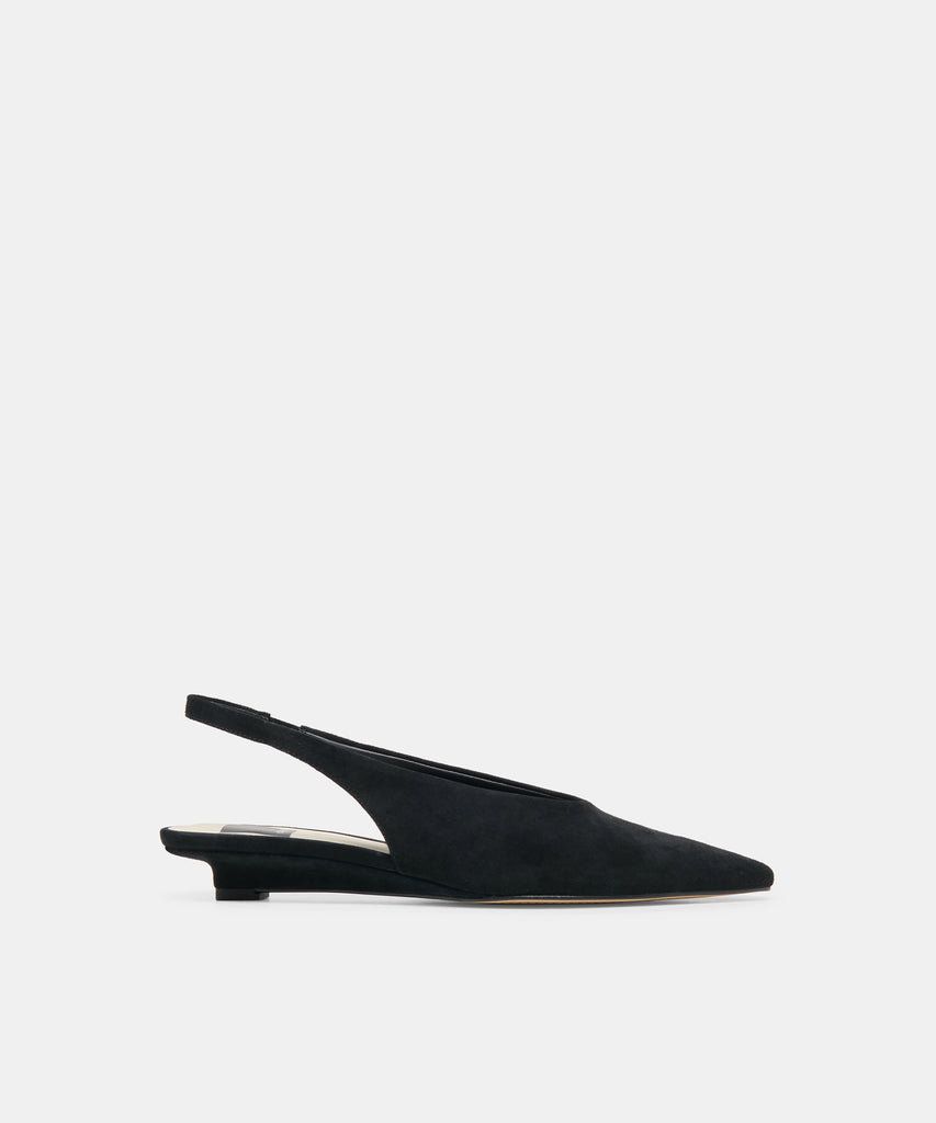 LEEROY FLATS ONYX SUEDE