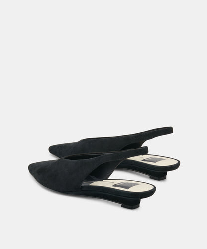 LEEROY FLATS ONYX SUEDE