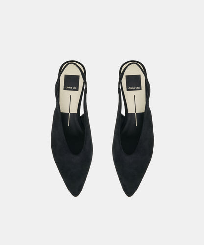 LEEROY FLATS ONYX SUEDE