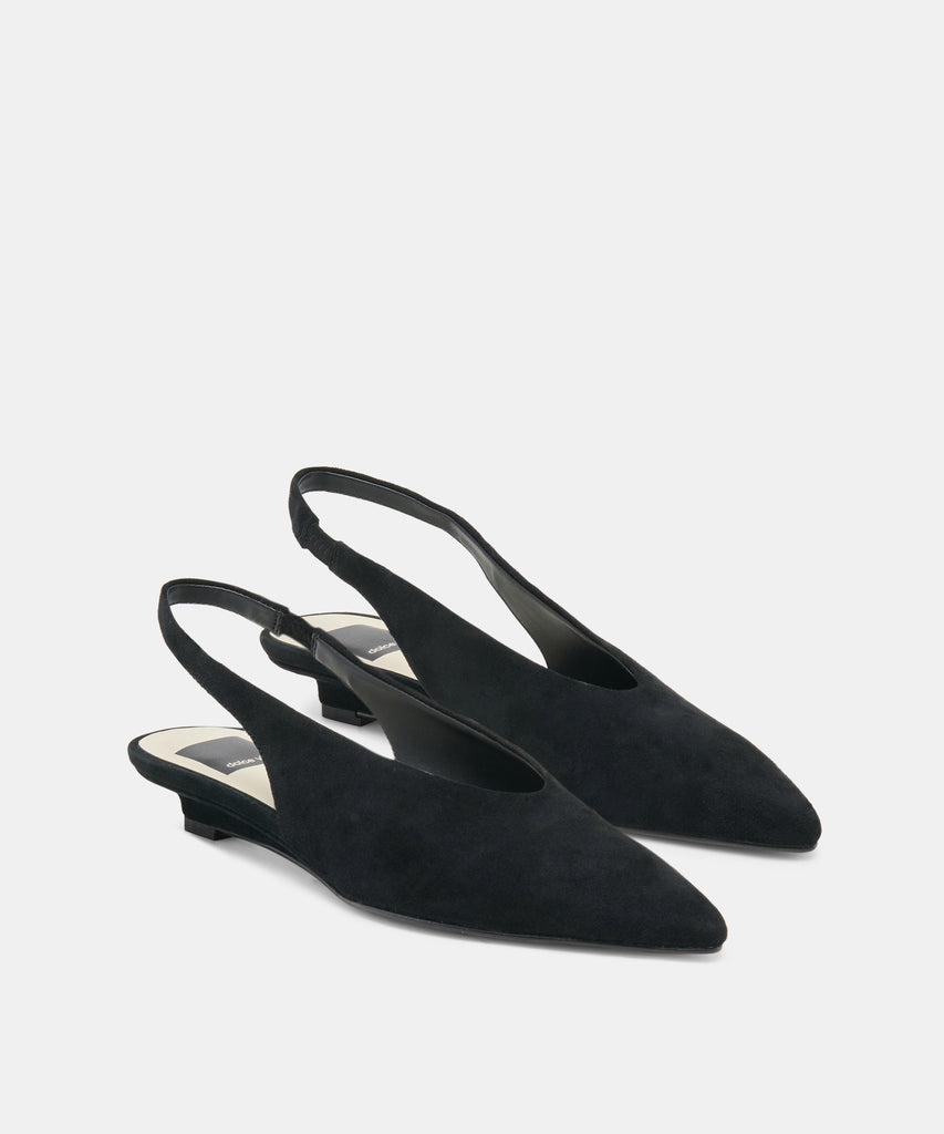 LEEROY FLATS ONYX SUEDE