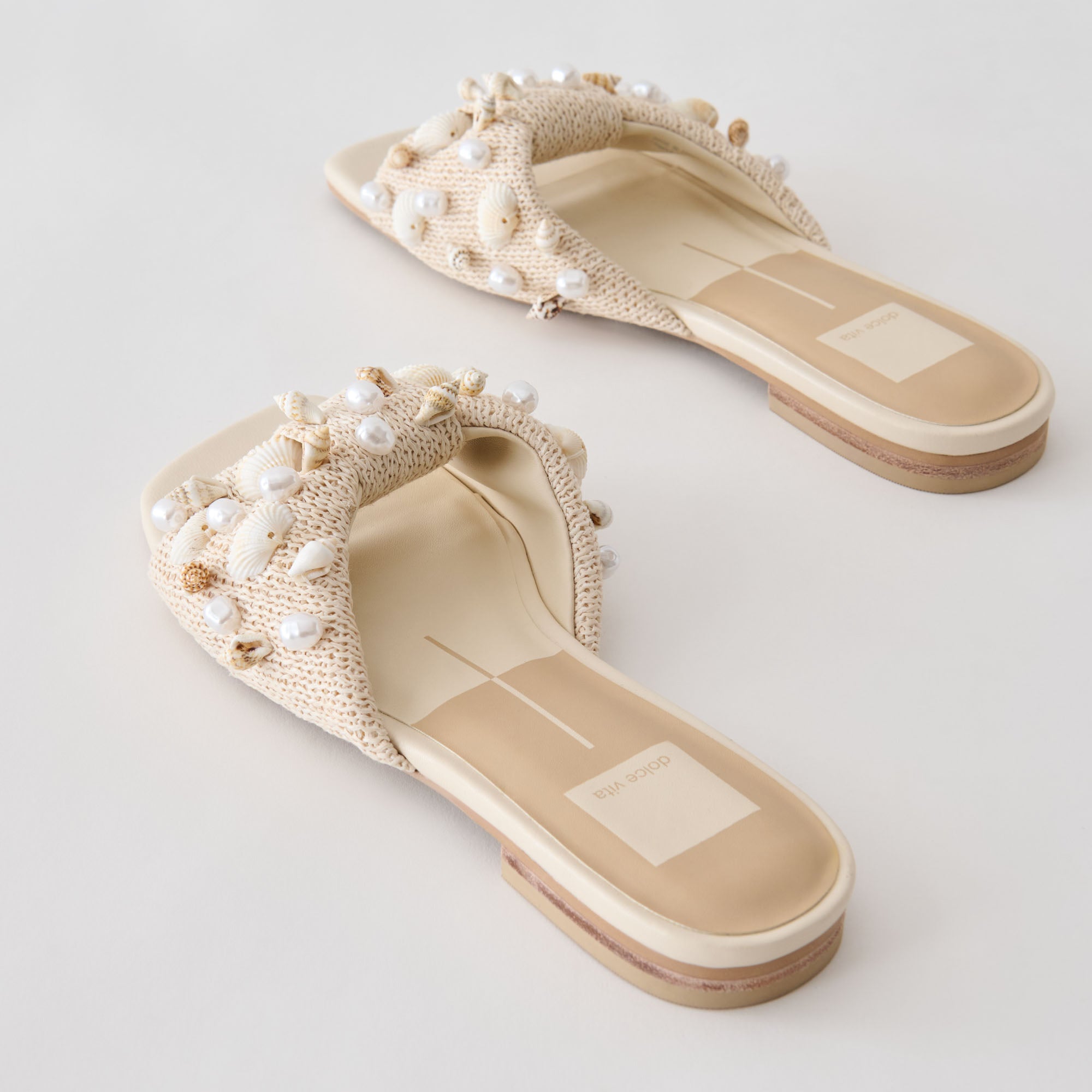 LIZZA SANDALS OATMEAL BEADED RAFFIA - view 8