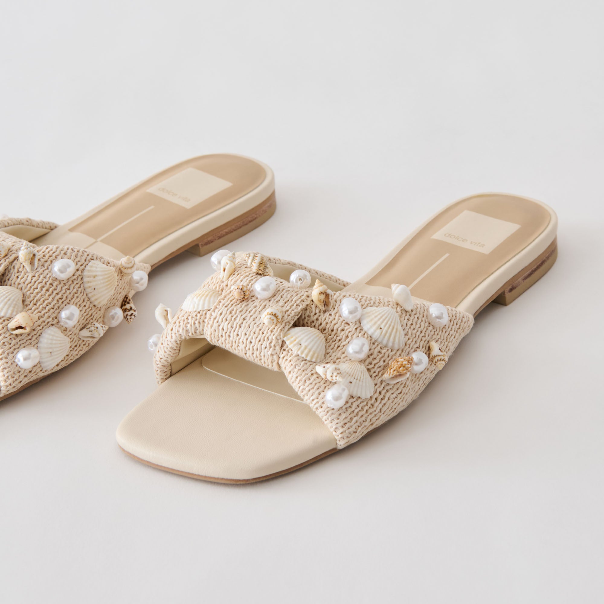 LIZZA SANDALS OATMEAL BEADED RAFFIA - view 2