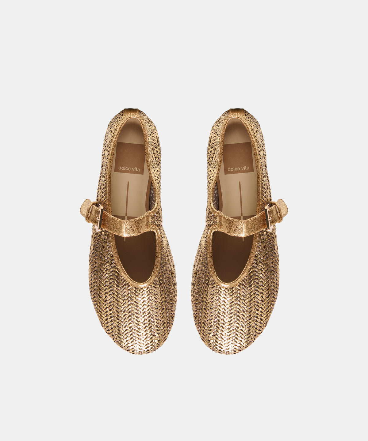 LONNIE BALLET FLATS DK GOLD WOVEN RAFFIA - view 3