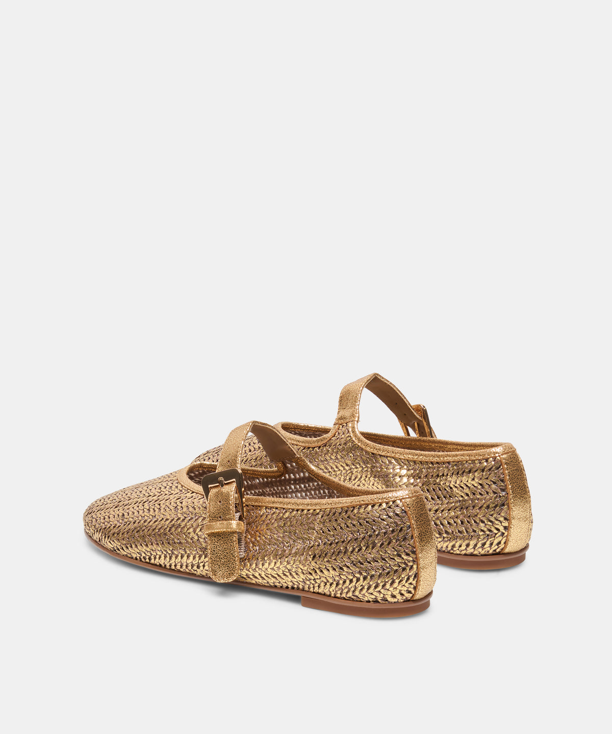 LONNIE BALLET FLATS DK GOLD WOVEN RAFFIA - view 4