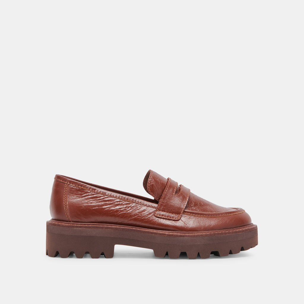 MALILA LOAFERS BROWN CRINKLE PATENT - image 1