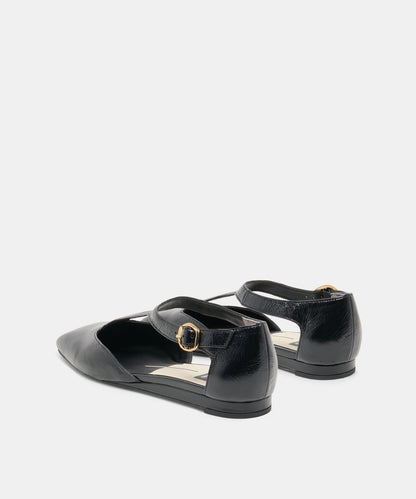 MARCY FLATS BLACK LEATHER
