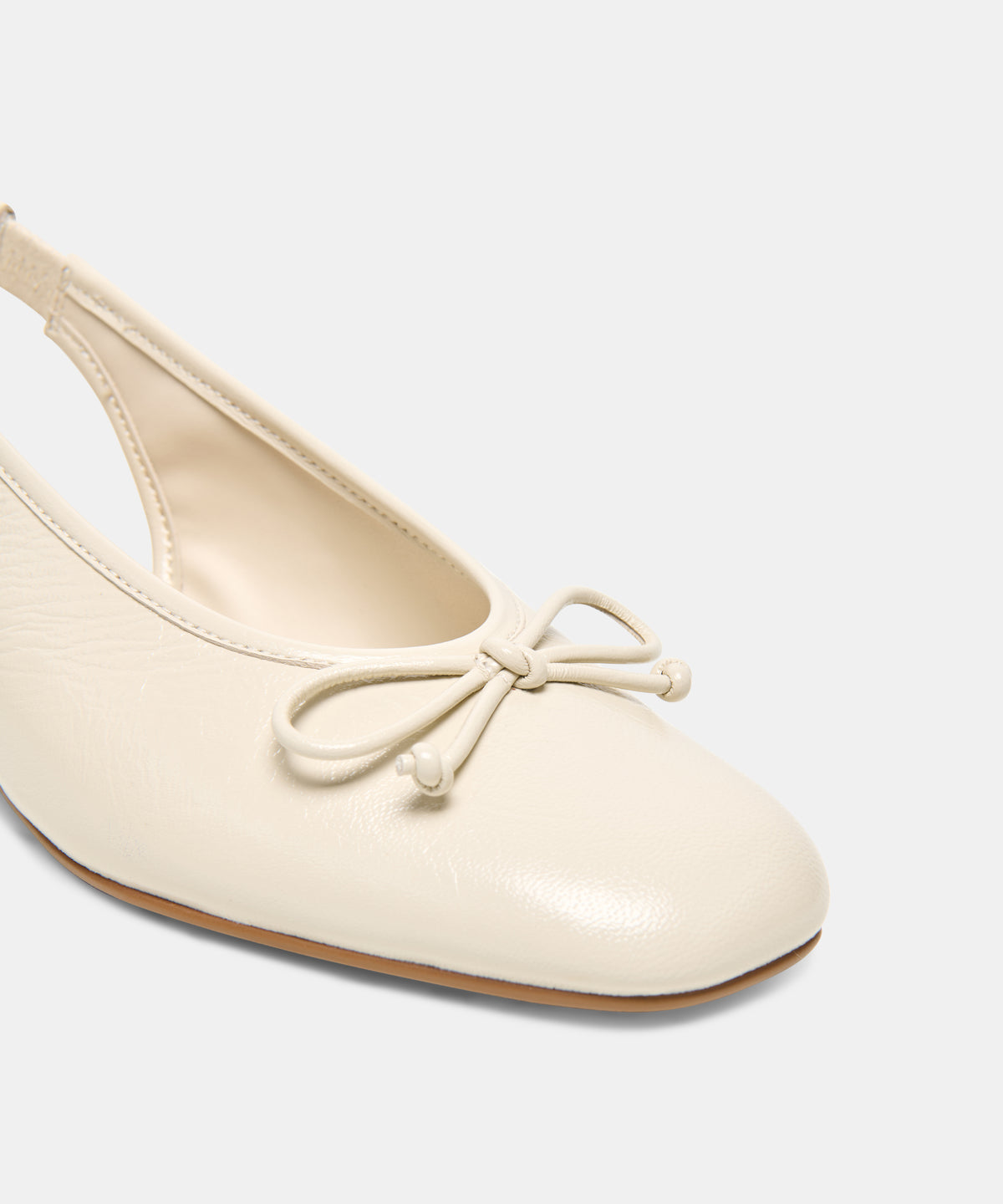 MARIEN MID HEELS IVORY LEATHER - view 5