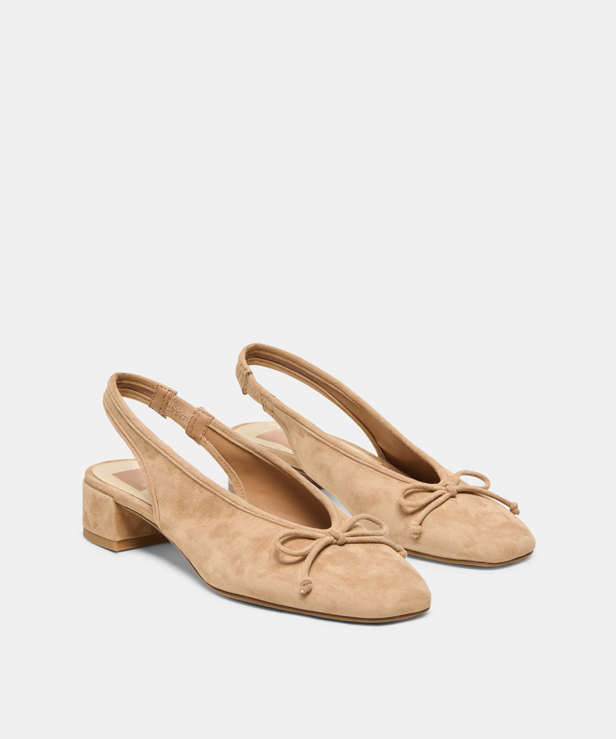MARIEN MID HEELS LT BROWN SUEDE - view 3