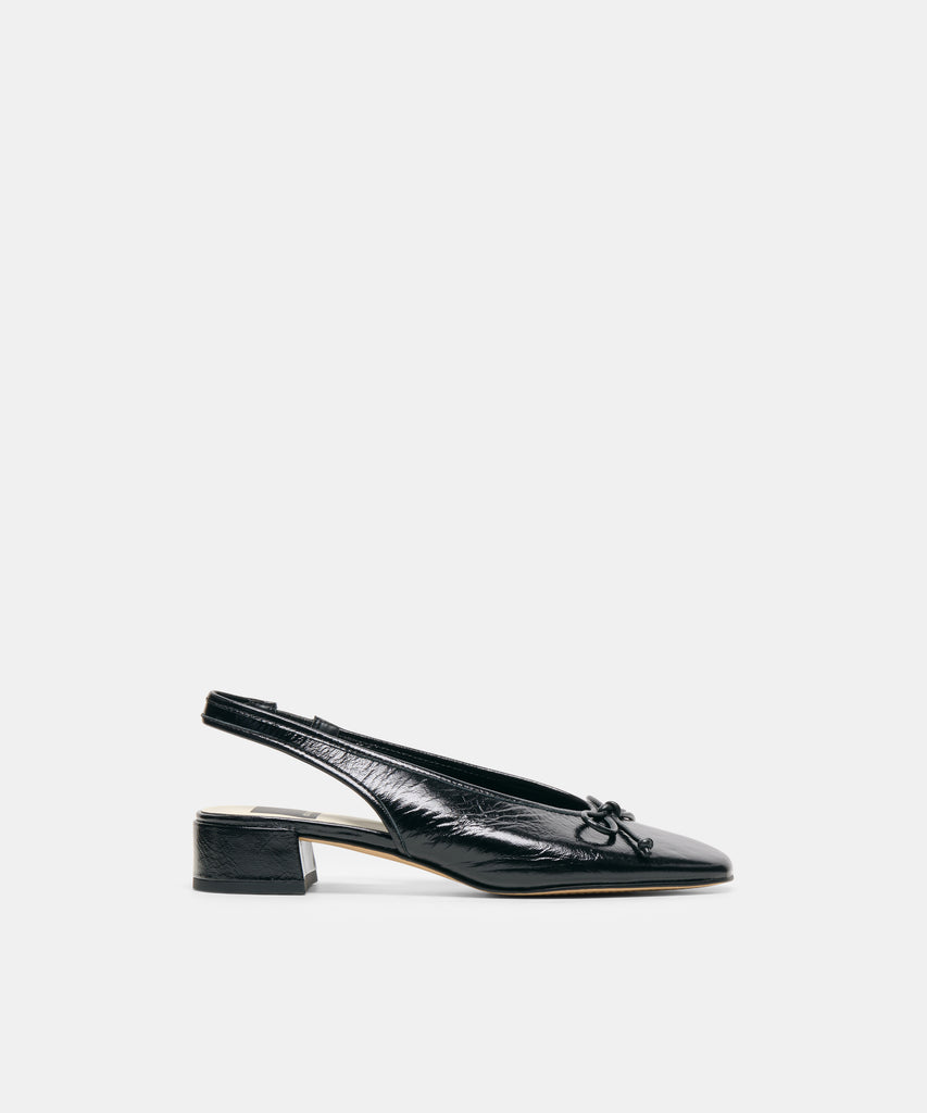 MARIEN MID HEELS BLACK LEATHER