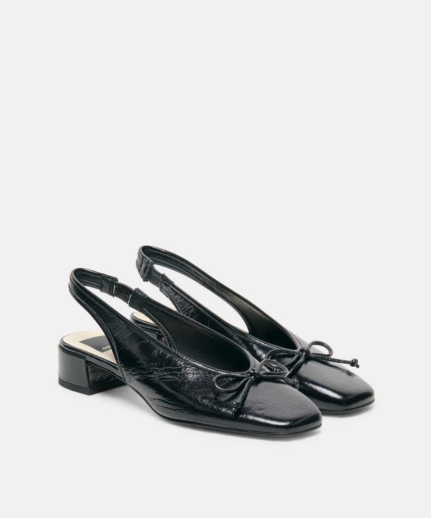 MARIEN MID HEELS BLACK LEATHER