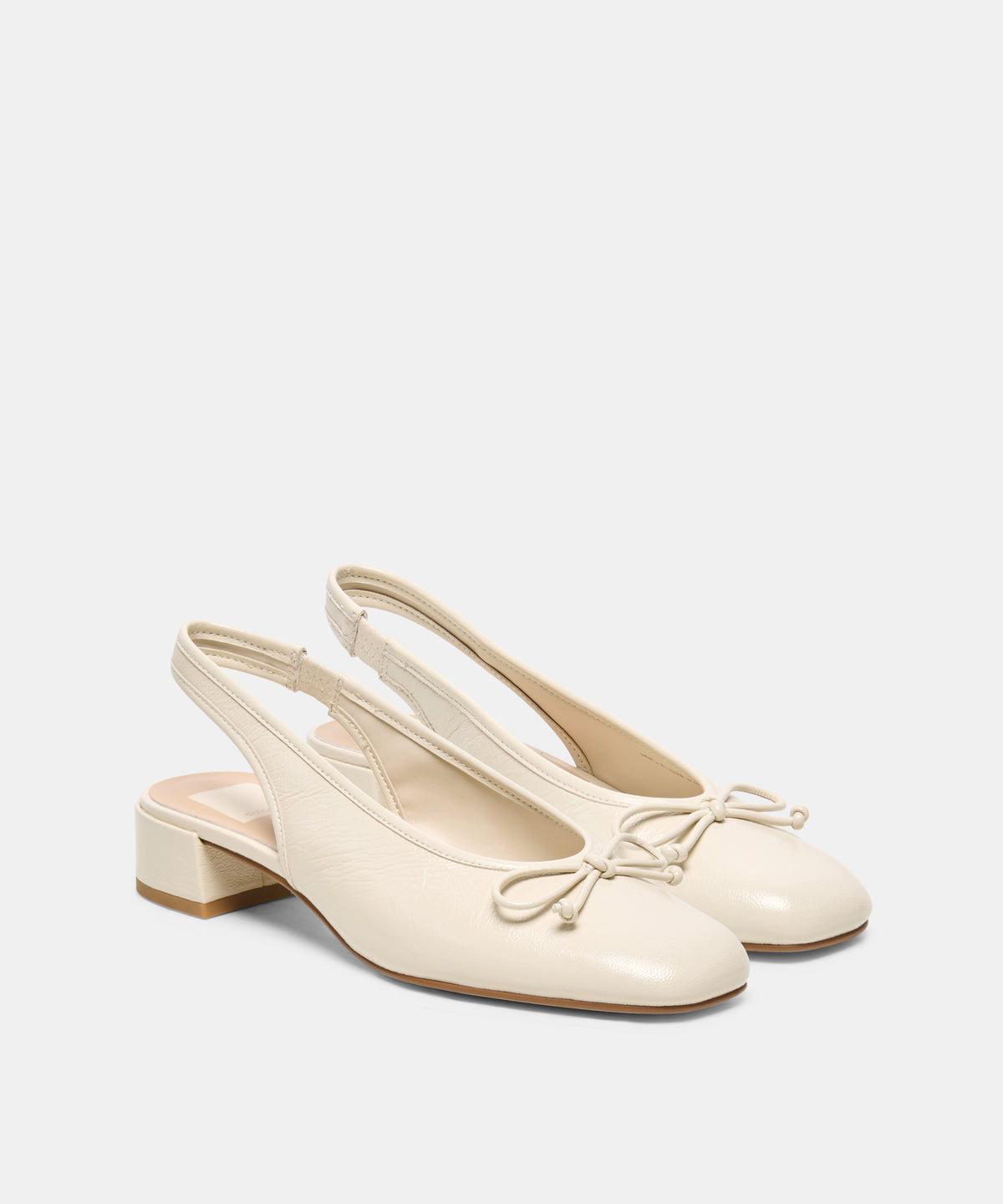 MARIEN MID HEELS IVORY LEATHER - view 2