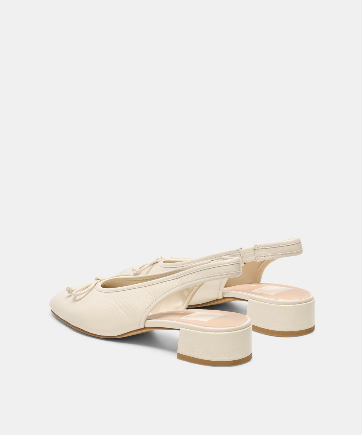 MARIEN MID HEELS IVORY LEATHER - view 4