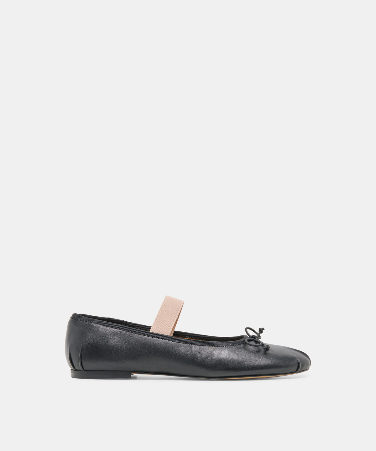 MAYVIS Black Leather Mary-Jane Ballet Flats | Dolce Vita