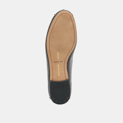 MAYVIS BALLET FLATS BLACK LEATHER