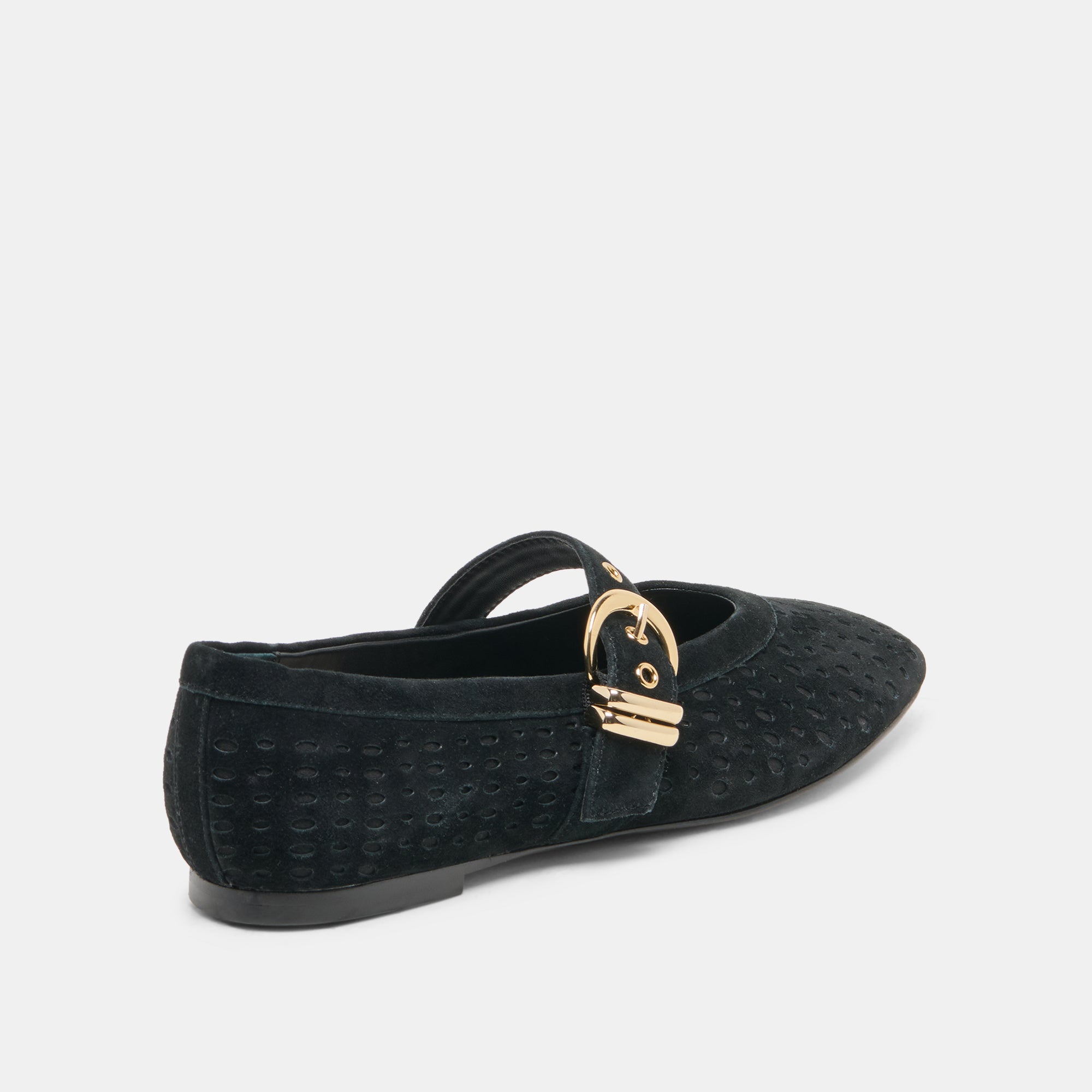 MIKELA BALLET FLATS ONYX PERFORATED SUEDE - view 3
